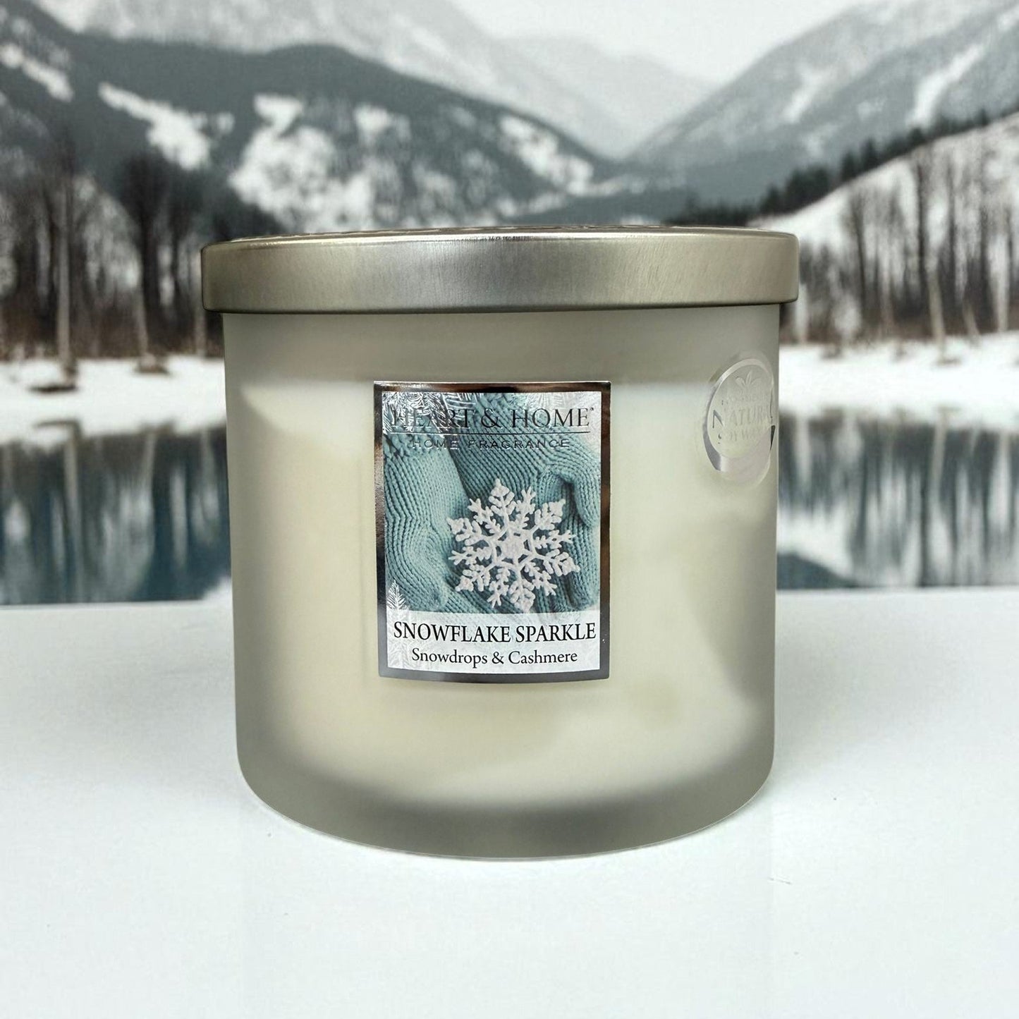 Snowflake Sparkle Twin Wick Candle