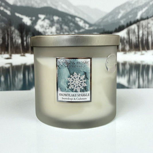 Snowflake Sparkle Twin Wick Candle