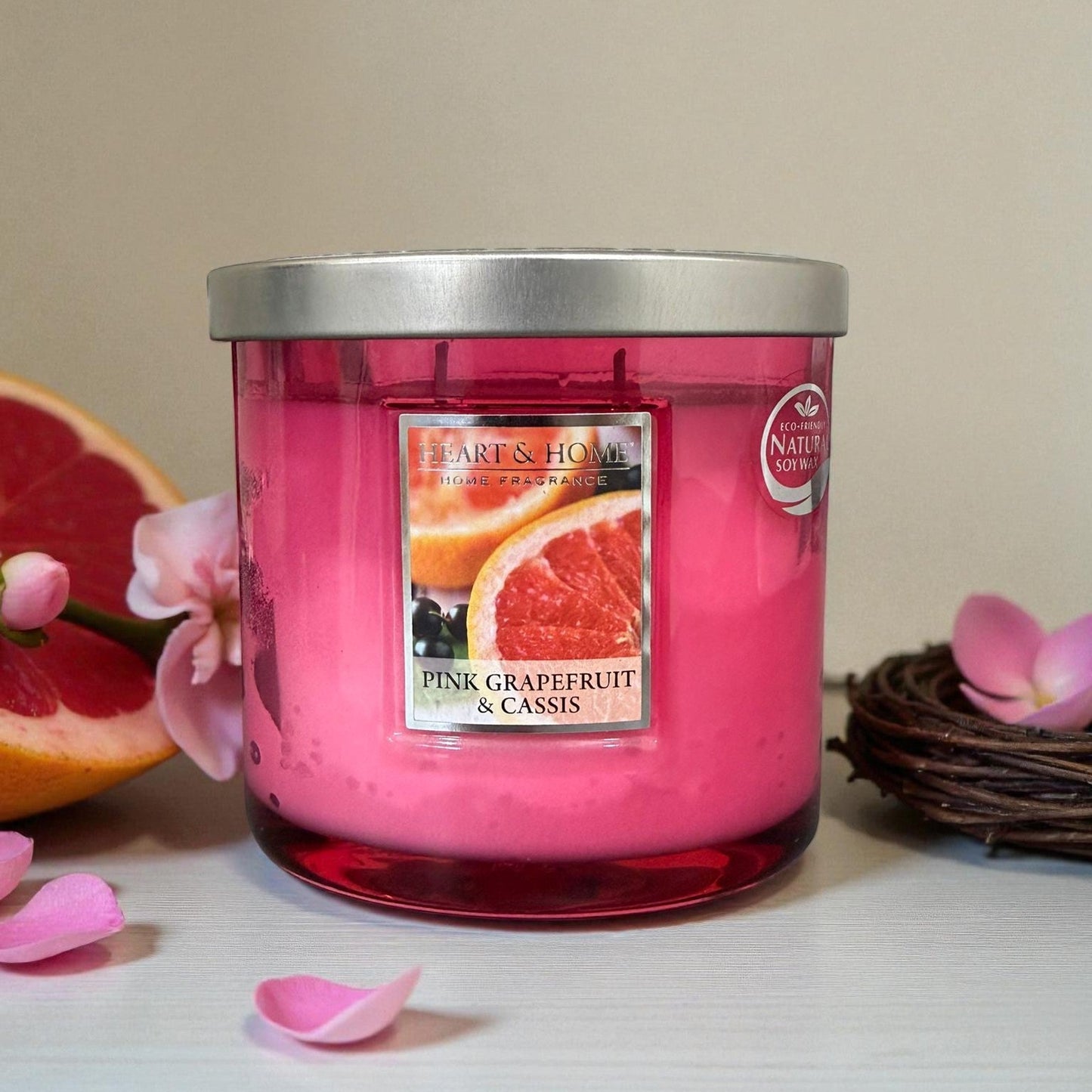 Pink Grapefruit & Cassis Twin Wick Candle