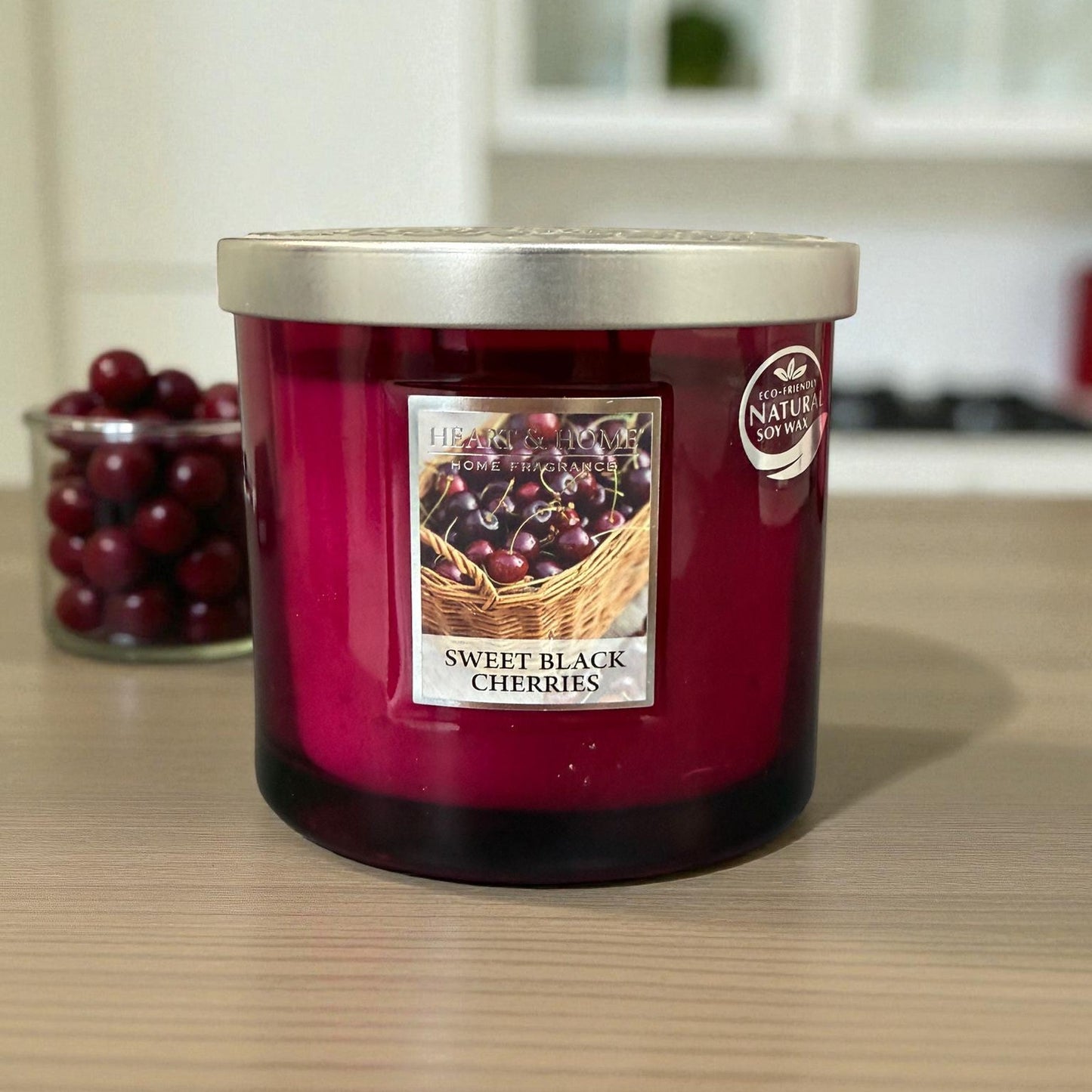 Sweet Black Cherries Twin Wick Candle