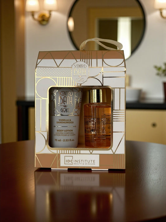 Scented Bath Gold Body Glow Set